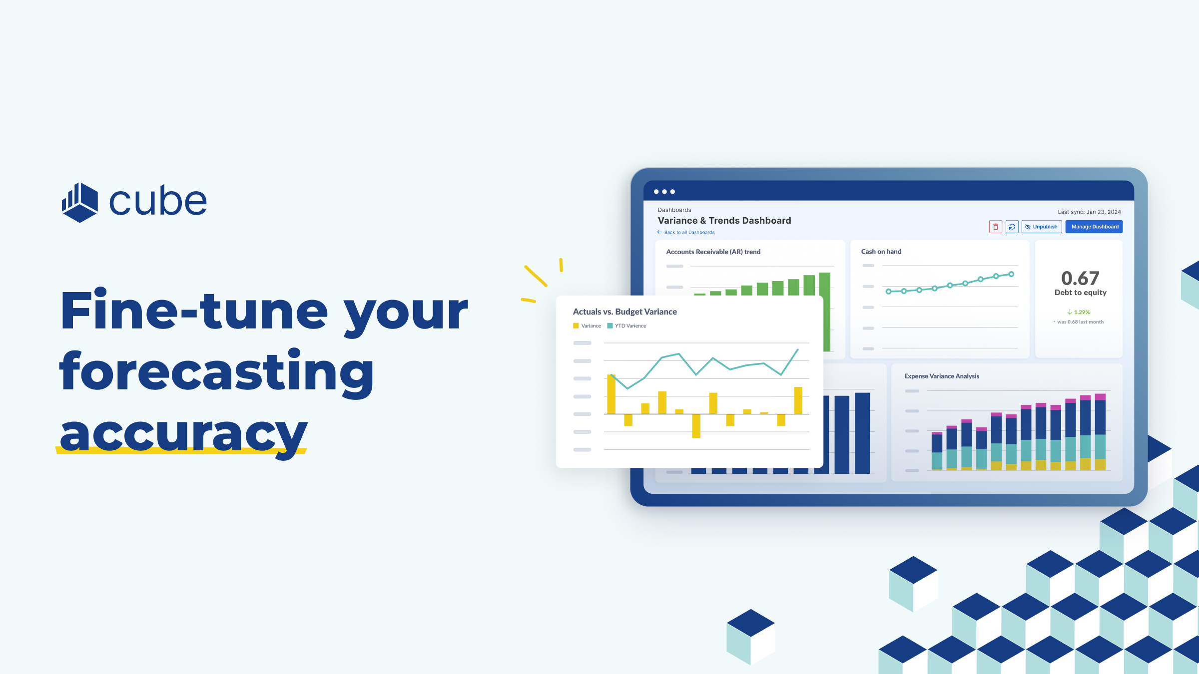 Variance Analysis Software FP&A with Cube